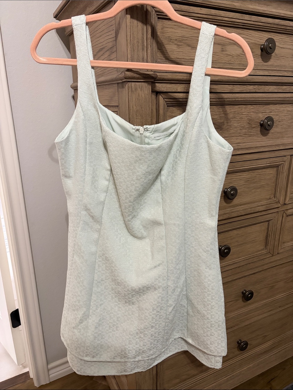 Light Mint Textured Mini Dress